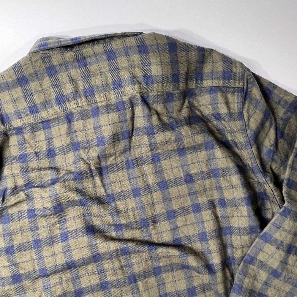 NWOT Faherty Legend Sweater Shirt Long Sleeve Flannel Green Blue Plaid Mens XL - Picture 9 of 10